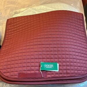 Dover Saddlery Burgundy Dressage Square Saddle Pad. New